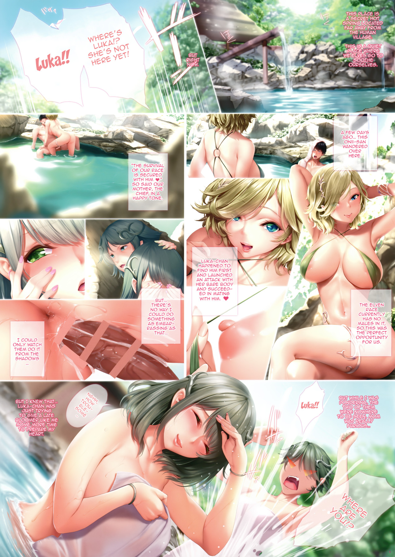Hentai Manga Comic-Naughty Elf Hot Spring 2-Read-2